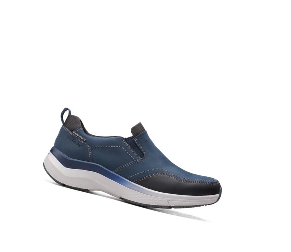 Clarks Wave 2.0 Edge Nubuck Kozene Tenisky Panske Námornícka Modrá | SZYL-18725