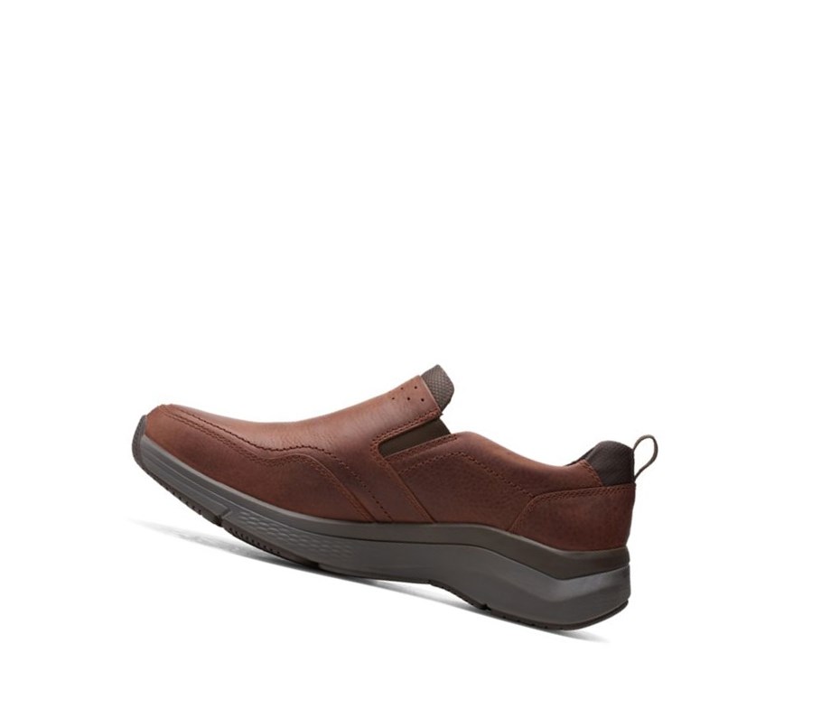 Clarks Wave 2.0 Edge Oily Kozene Tenisky Panske Hnede | RTGF-49851